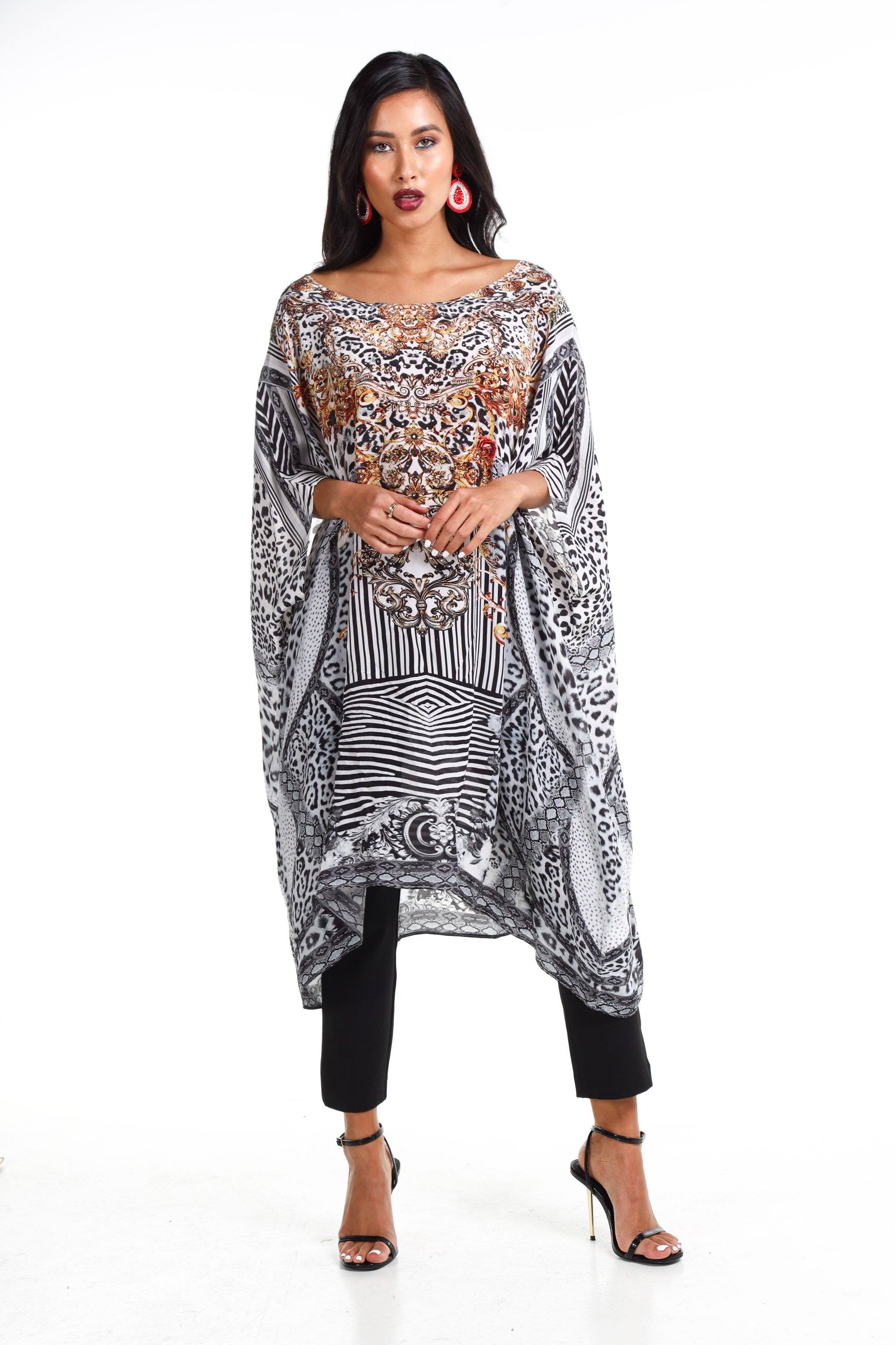 ZAFFARI - SHORT BOX KAFTAN - TheSwankStore