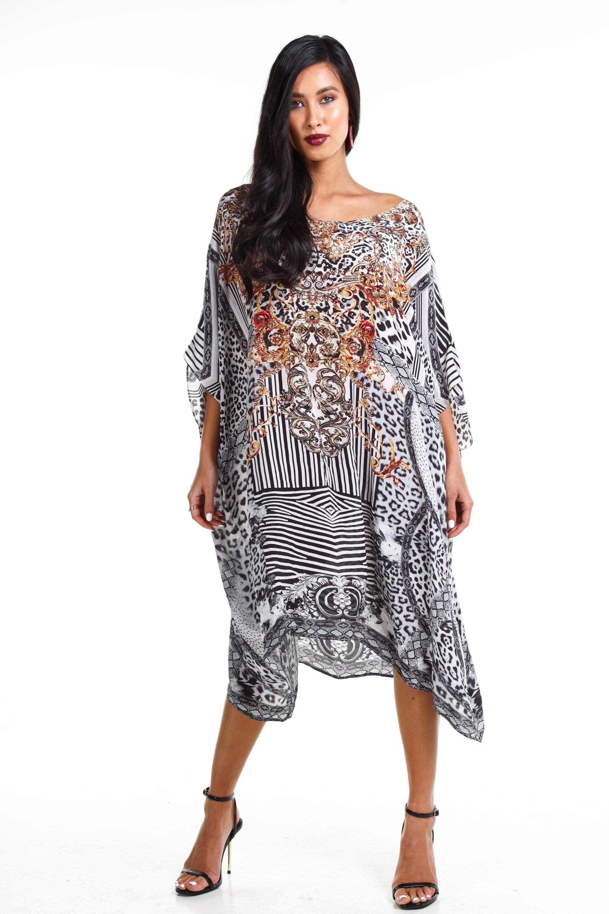 ZAFFARI - SHORT BOX KAFTAN - TheSwankStore