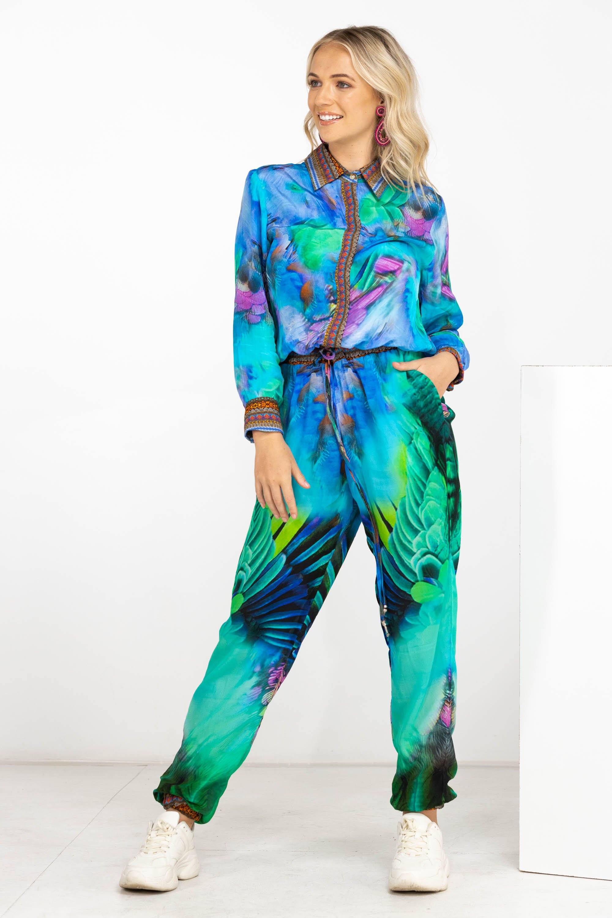 EMERALD STONE - JUMPSUIT WITH SLEEVES - TheSwankStore