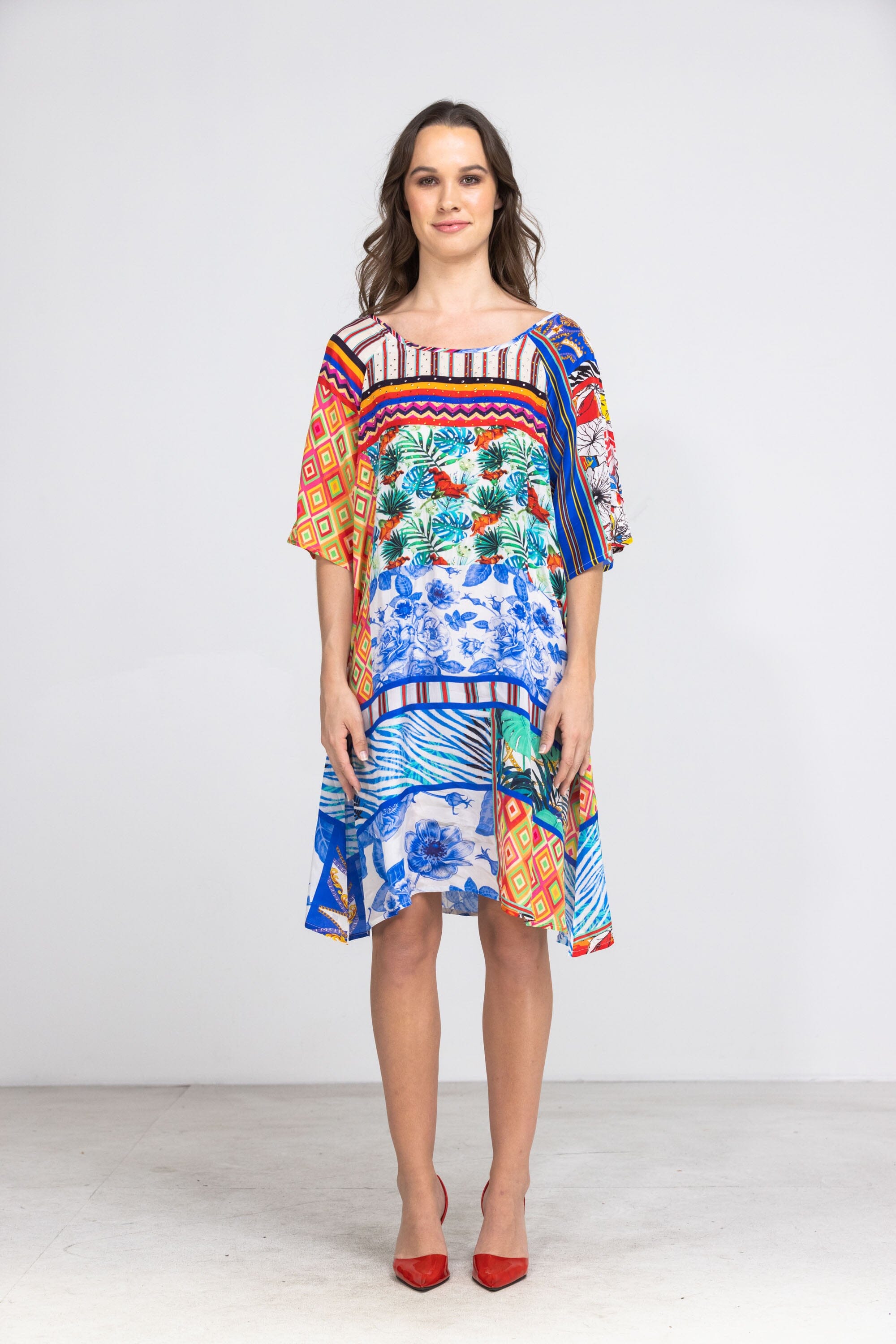 BEDOUIN PALMS - SLIT SLEEVE DRESS - TheSwankStore