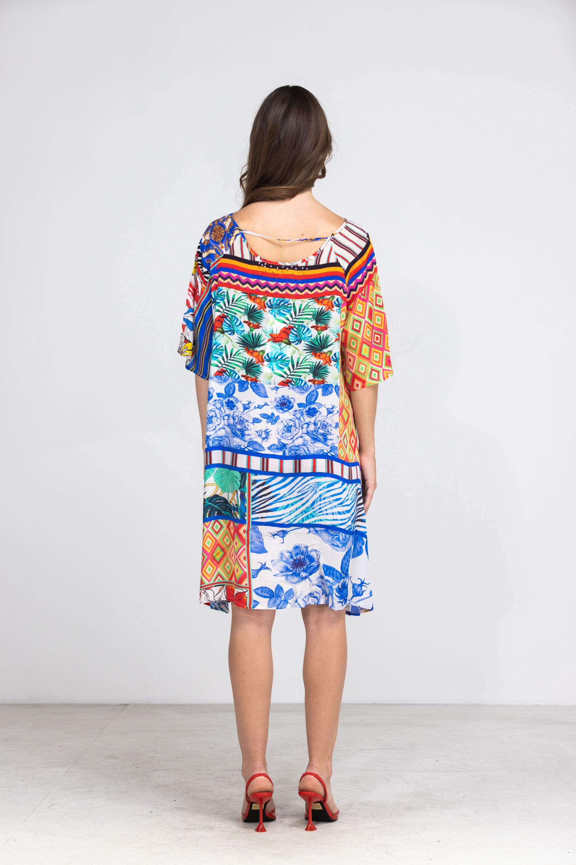 BEDOUIN PALMS - SLIT SLEEVE DRESS - TheSwankStore