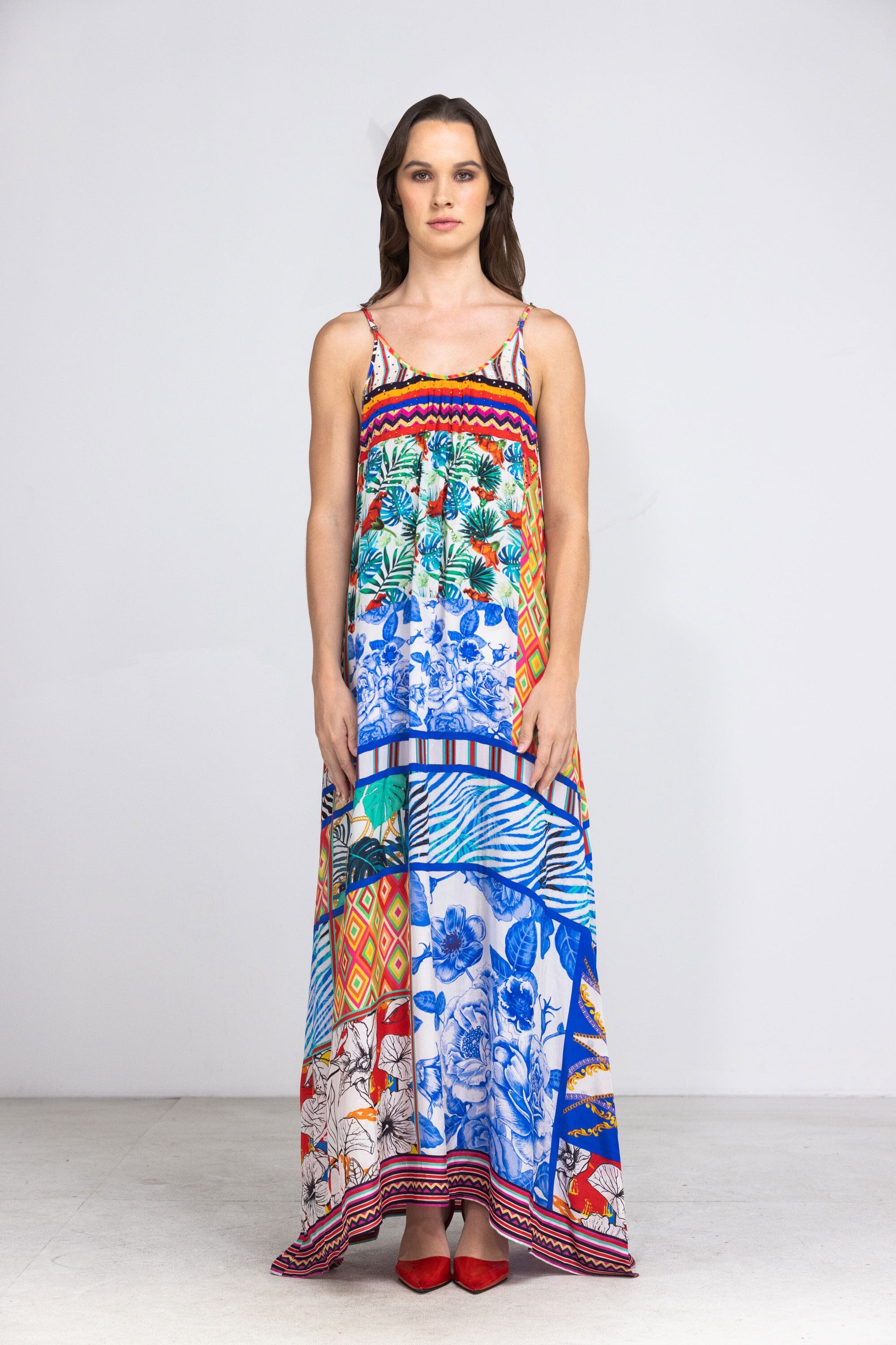 BEDOUIN PALMS - MAXI DRESS WITH ADJUSTABLE STRAPS - TheSwankStore