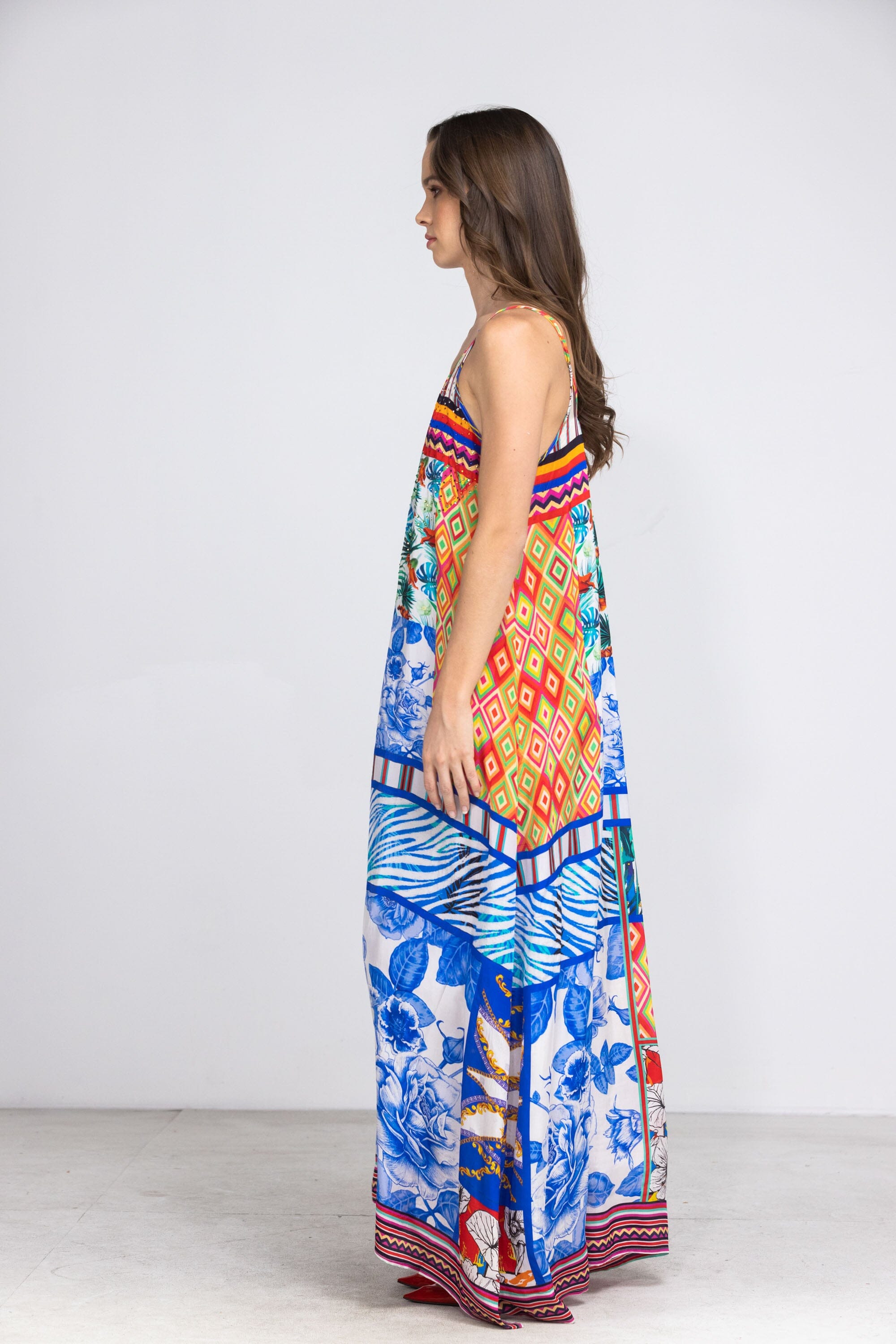 BEDOUIN PALMS - MAXI DRESS WITH ADJUSTABLE STRAPS - TheSwankStore