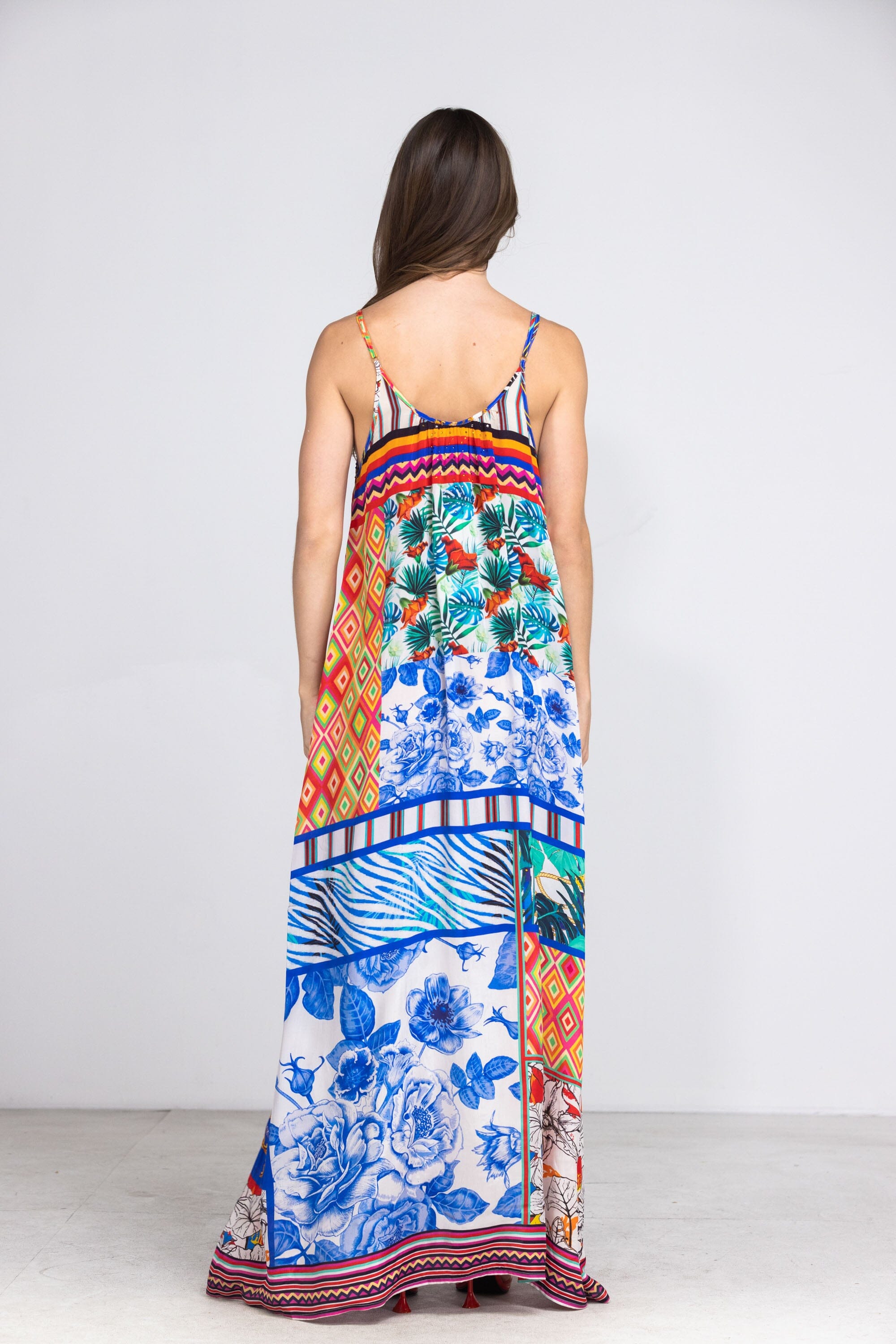 BEDOUIN PALMS - MAXI DRESS WITH ADJUSTABLE STRAPS - TheSwankStore