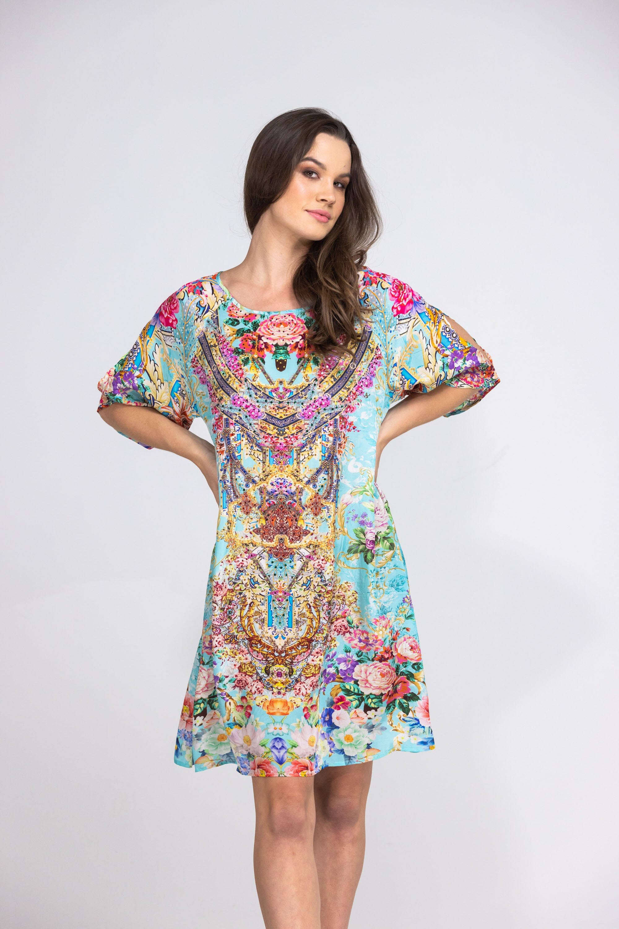 FLORINA JOUR - SLIT SLEEVE DRESS - TheSwankStore