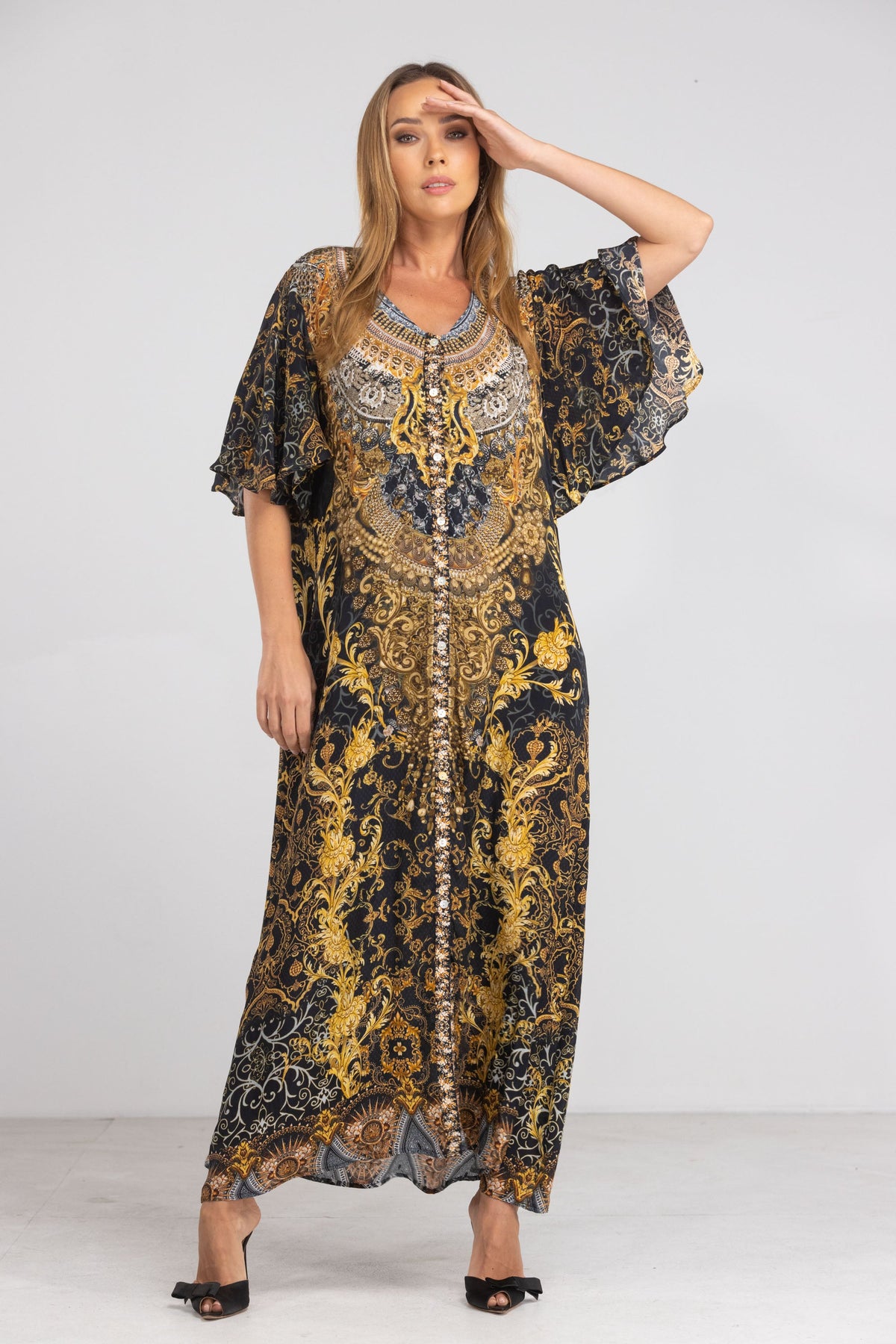 VALLETTA - MAXI SUN DRESS (Size XL/XXL - 18-20) - TheSwankStore