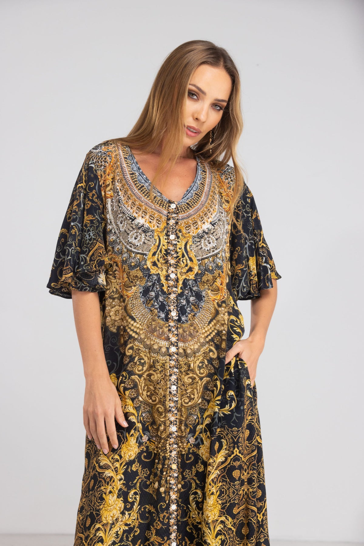 VALLETTA - MAXI SUN DRESS (Size XL/XXL - 18-20) - TheSwankStore