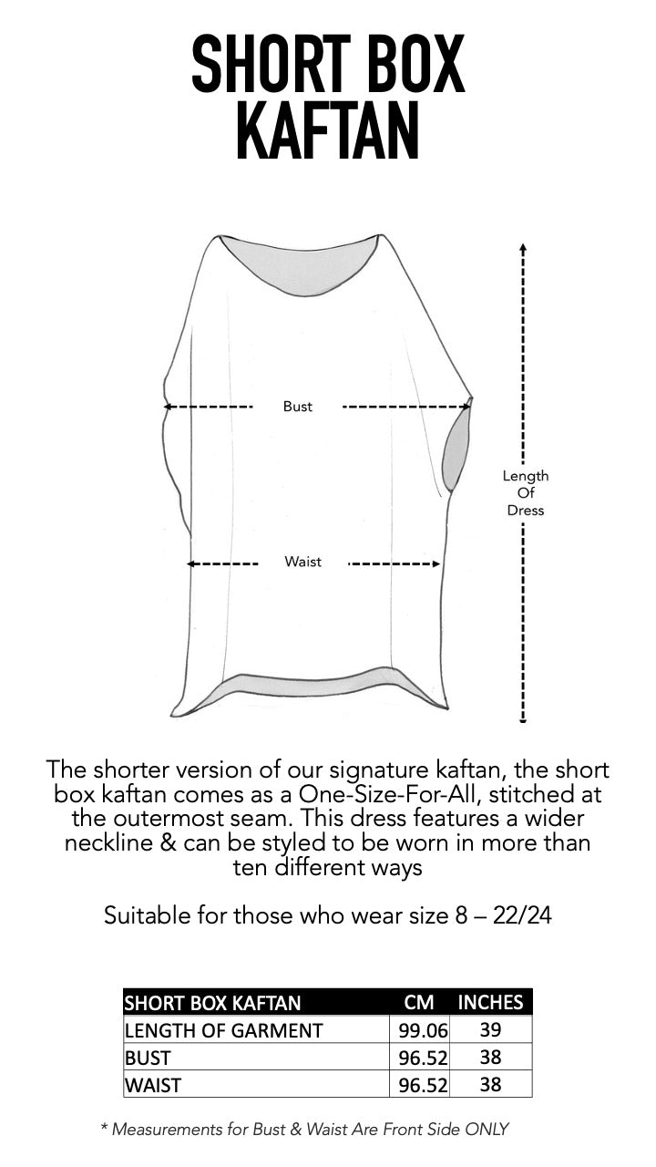 ZAFFARI - SHORT BOX KAFTAN - TheSwankStore