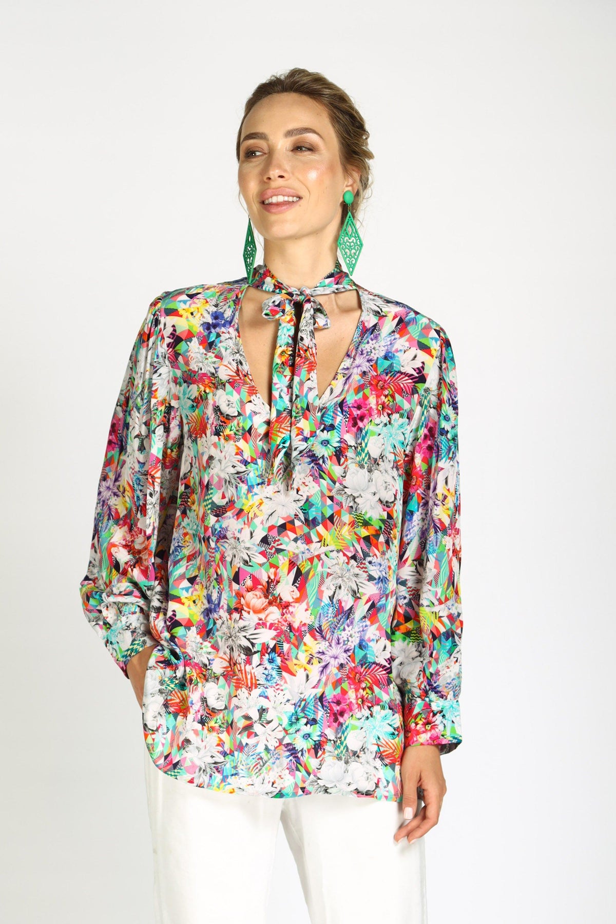 THE ARIA - BOHEME SHIRT WITH NECK TIE - TheSwankStore