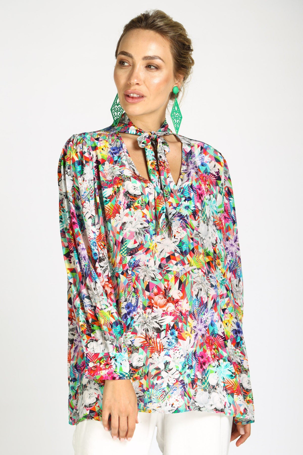 THE ARIA - BOHEME SHIRT WITH NECK TIE - TheSwankStore