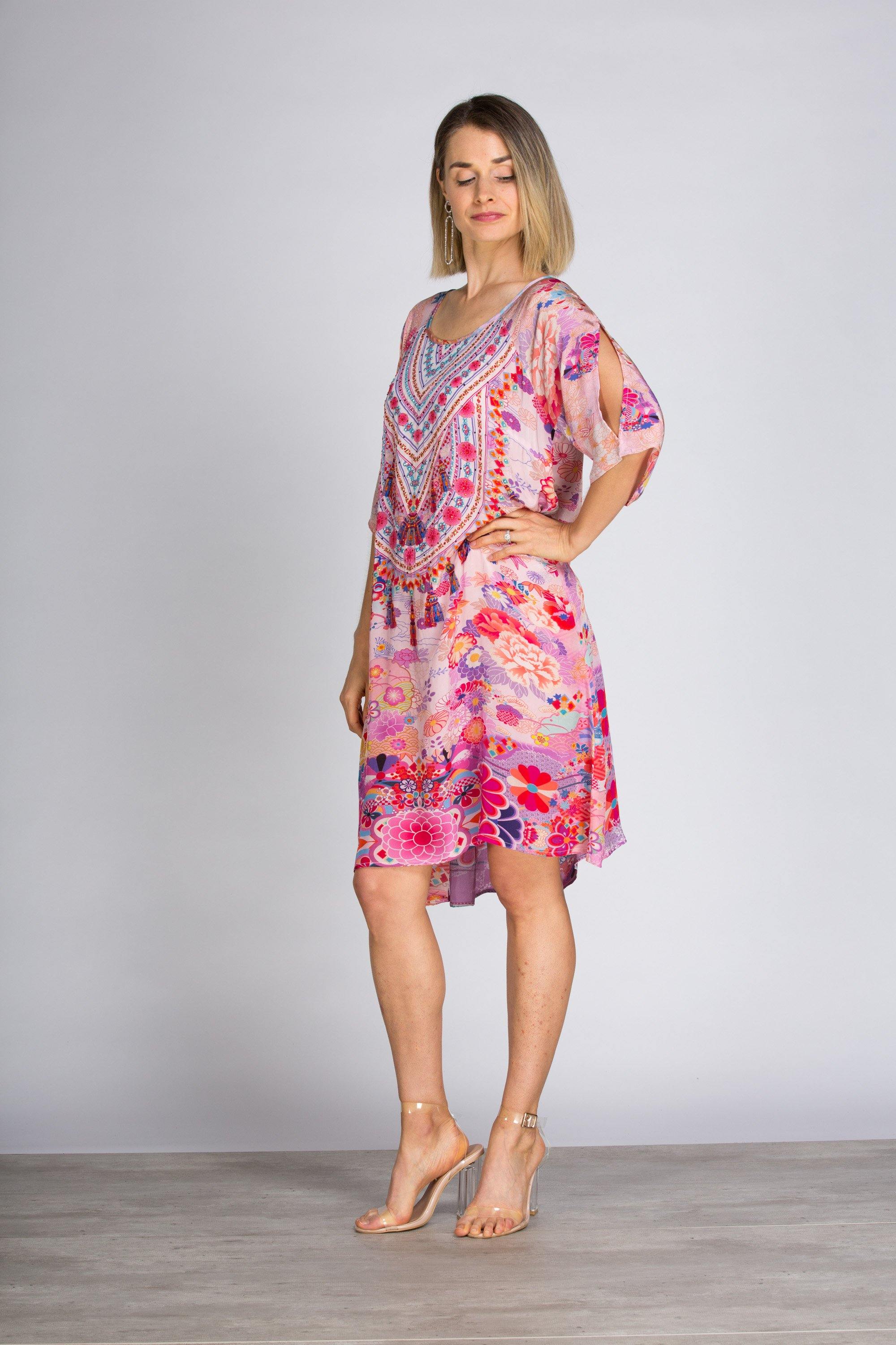 CHERRY BLOSSOM - SLIT SLEEVE DRESS - TheSwankStore