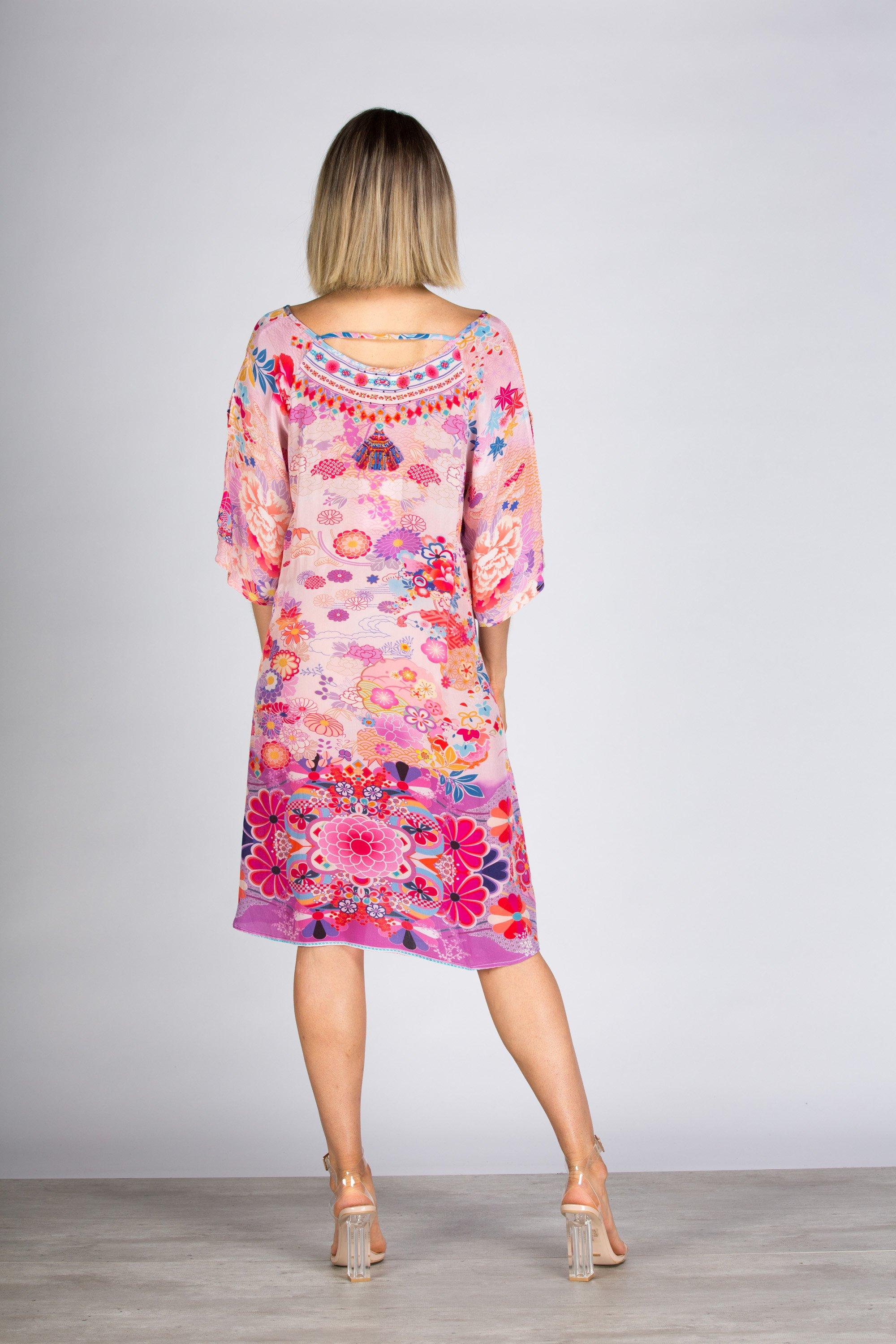 CHERRY BLOSSOM - SLIT SLEEVE DRESS - TheSwankStore