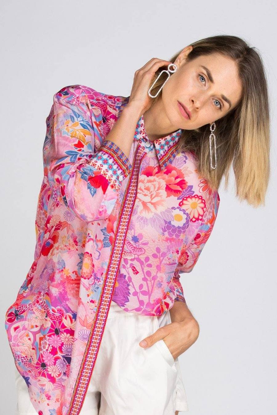 CHERRY BLOSSOM - COLLAR SHIRT - TheSwankStore