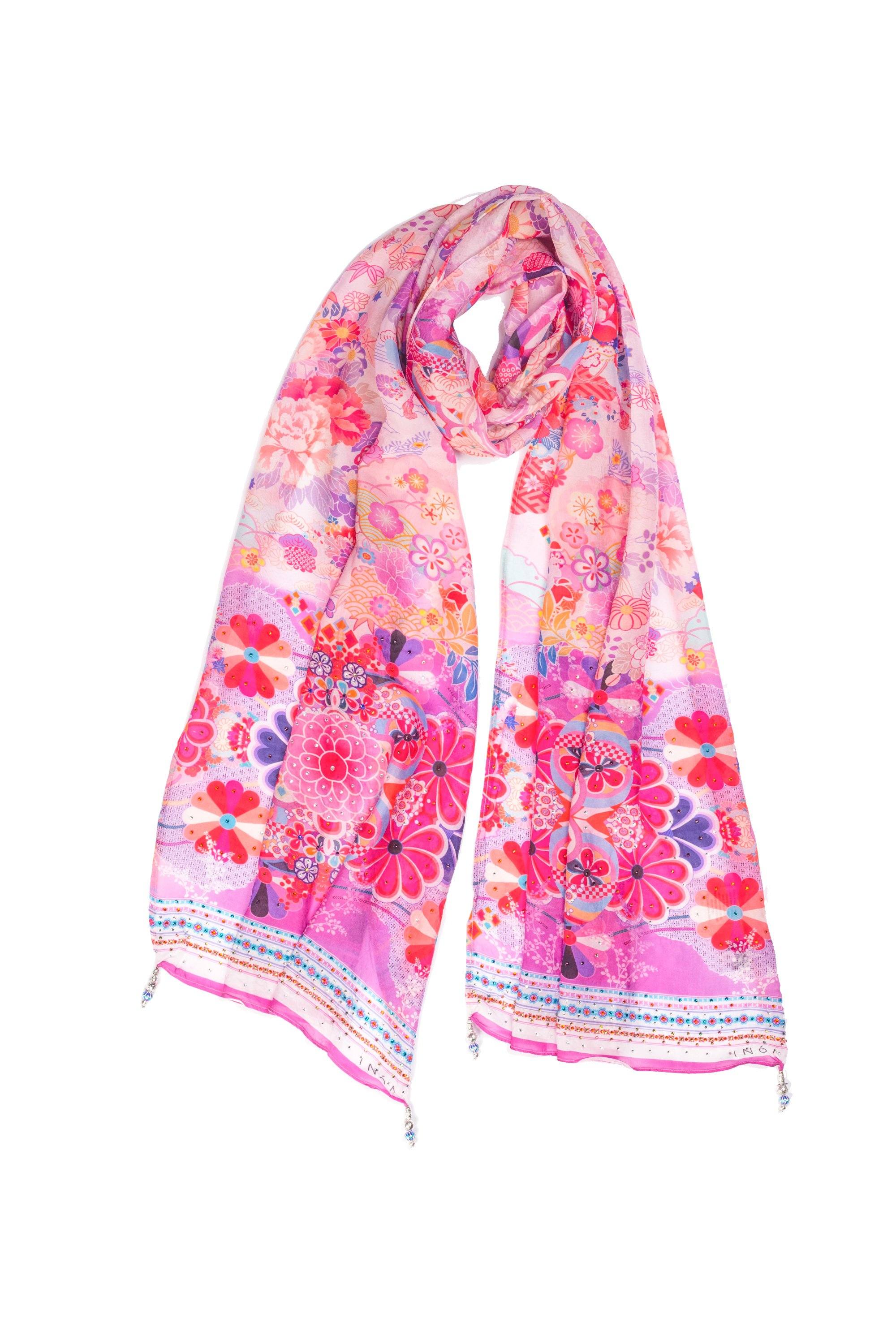 CHERRY BLOSSOM - SILK SCARF - TheSwankStore